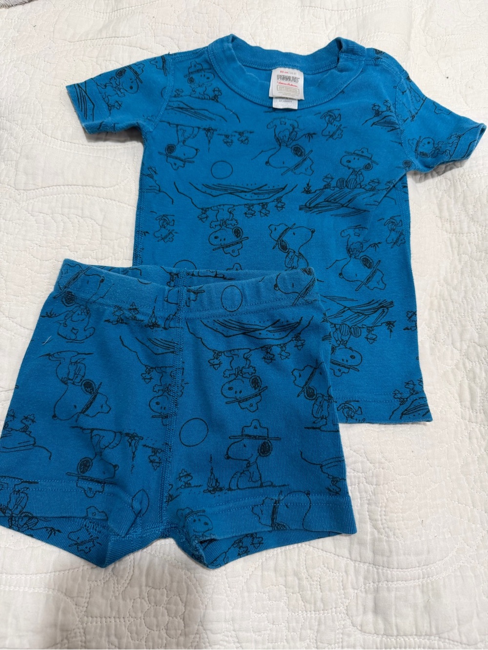 Hanna Andersson Peanuts Snoopy Camping Pajama Set Size 2T